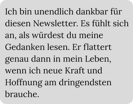 Kinderwunsch Newsletter Feedback
