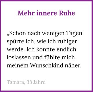 Leichter schwanger werden Tamara - Leichter schwanger werden - mehr innere Ruhe