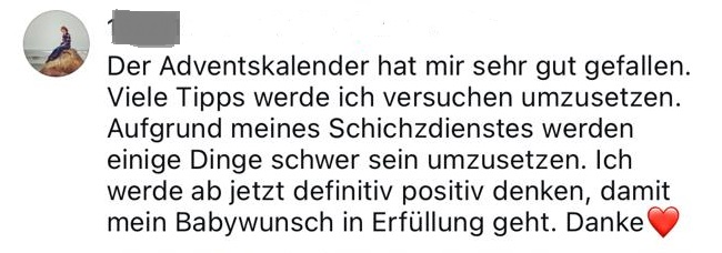 Feedback Adventskalender 1