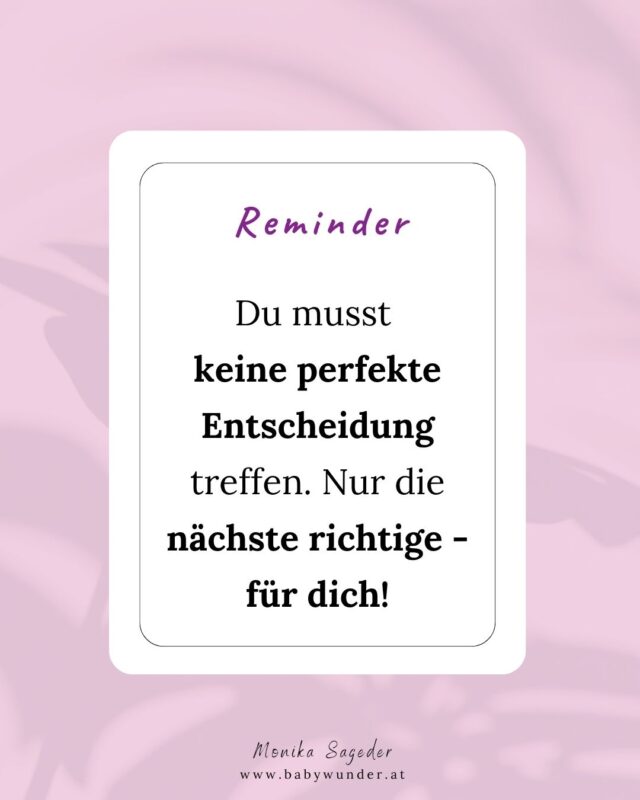 Im Kinderwunsch geht es nicht darum, alles zu wissen. Es geht auch nicht darum, furchtlos zu sein. Sondern darum, dich so weit zu beruhigen, dass du wieder spürst:

Ich kann mir selbst vertrauen. 🥰

Gerade im Kinderwunsch ist es leicht, den Kontakt zu sich selbst zu verlieren. Zwischen ärztlichen Meinungen, Zeitdruck und der Angst, etwas falsch zu machen, wird das eigene Gefühl oft leise. Aber genau dort - in der Stille - liegt deine innere Weisheit. ✨

Wenn du zur Ruhe kommst, entsteht Raum. 
Raum für Klarheit.
Raum für Vertrauen.

Manchmal beginnt dieser Weg mit etwas ganz Einfachem: einem Atemzug, einem Innehalten, einem Moment nur für dich.

Du musst keine perfekte Entscheidung treffen. Nur die nächste richtige - für dich. 💖

#kinderwunsch #kiwu #vertrauen #klarheitfinden #entscheidungen #achtsamkeit #babywunder #kinderwunschreise #unerfüllterkinderwunsch #kiwucommunity